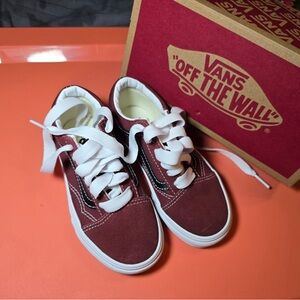 Vans Red and White Sneakers Classic Style